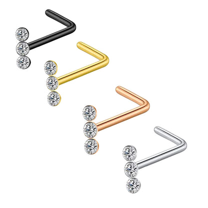 Fashion Geometric Stainless Steel Pearl Ear Studs 1 Piece