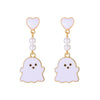 1 Pair Fashion Ghost Pearl Alloy Drop Earrings