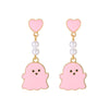 1 Pair Fashion Ghost Pearl Alloy Drop Earrings