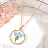 Casual Flower Petal Butterfly Alloy Resin Women's Pendant Necklace 1 Piece