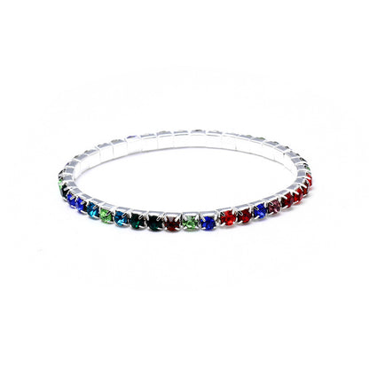 Simple Style Geometric Crystal Rhinestone Gem Bracelets