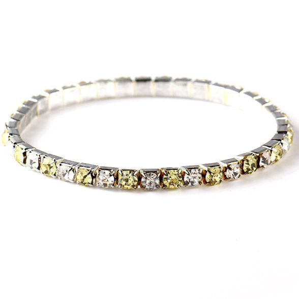 Simple Style Geometric Crystal Rhinestone Gem Bracelets