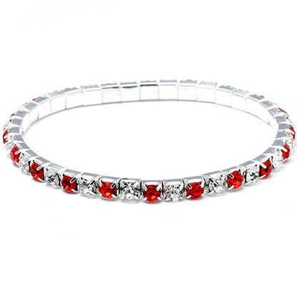 Simple Style Geometric Crystal Rhinestone Gem Bracelets