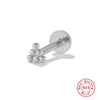 Fashion Solid Color Sterling Silver Plating Inlay Zircon Ear Studs 1 Piece