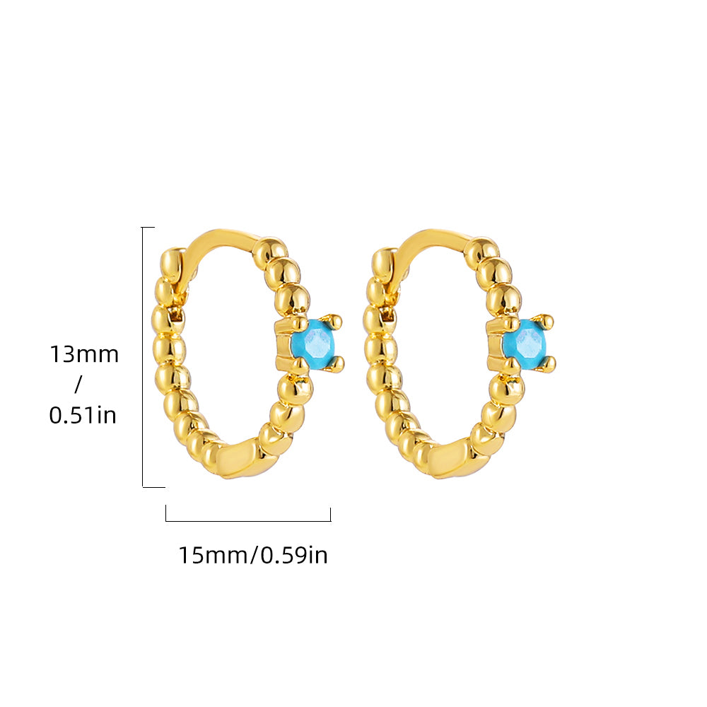 Fashion Geometric Alloy Inlay Turquoise Women's Earrings 1 Pair