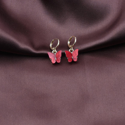 Fashion Butterfly Arylic Plating Women's Earrings 1 Pair