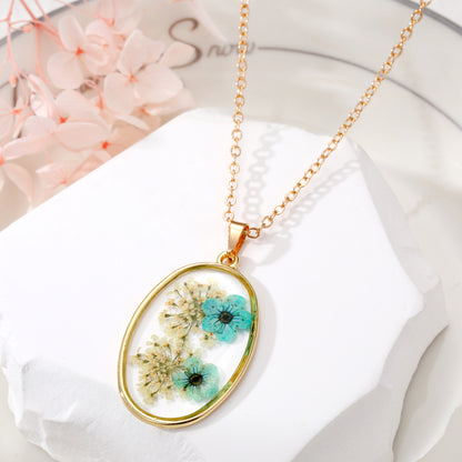 Casual Flower Alloy Resin Women'S Pendant Necklace 1 Piece