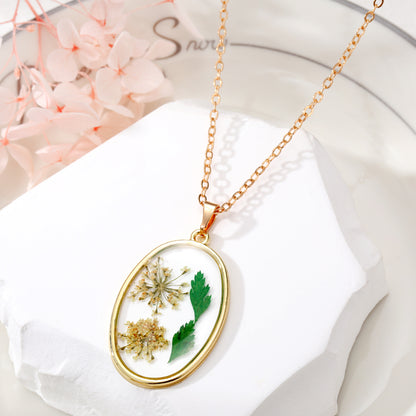 Casual Flower Alloy Resin Women'S Pendant Necklace 1 Piece