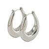 1 Pair Simple Style U Shape Polishing Stainless Steel Hoop Earrings