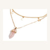 Fashion Star Moon Alloy Natural Stone Plating Layered Necklaces