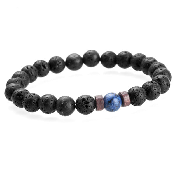 Retro Geometric Alloy Volcanic Rock Bracelets