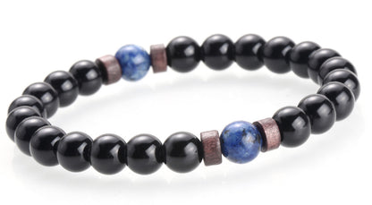 Retro Geometric Alloy Volcanic Rock Bracelets