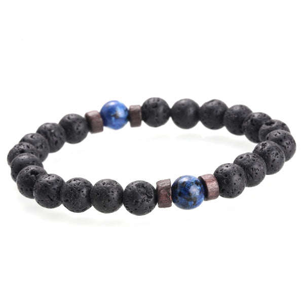 Retro Geometric Alloy Volcanic Rock Bracelets