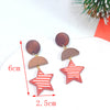 1 Pair Fashion Christmas Tree Star Soft Clay Drop Earrings