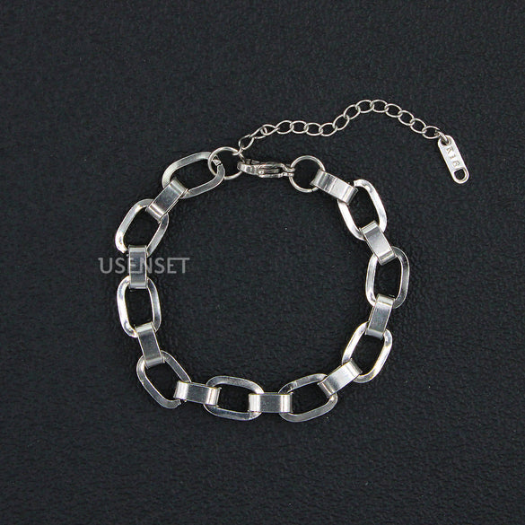Simple Style Geometric Titanium Steel Plating Bracelets 1 Piece