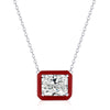 Cute Square Heart Shape Sterling Silver Plating Pendant Necklace