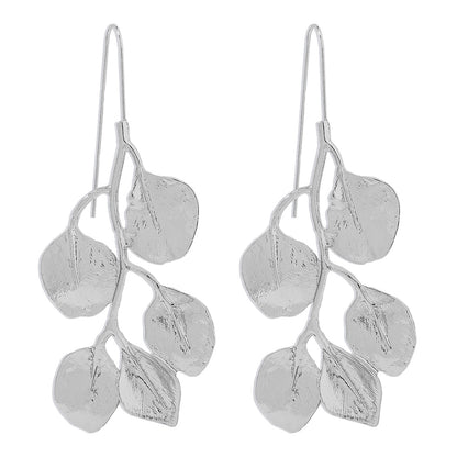 Retro Leaf Alloy Plating Women'S Drop Earrings 1 Pair