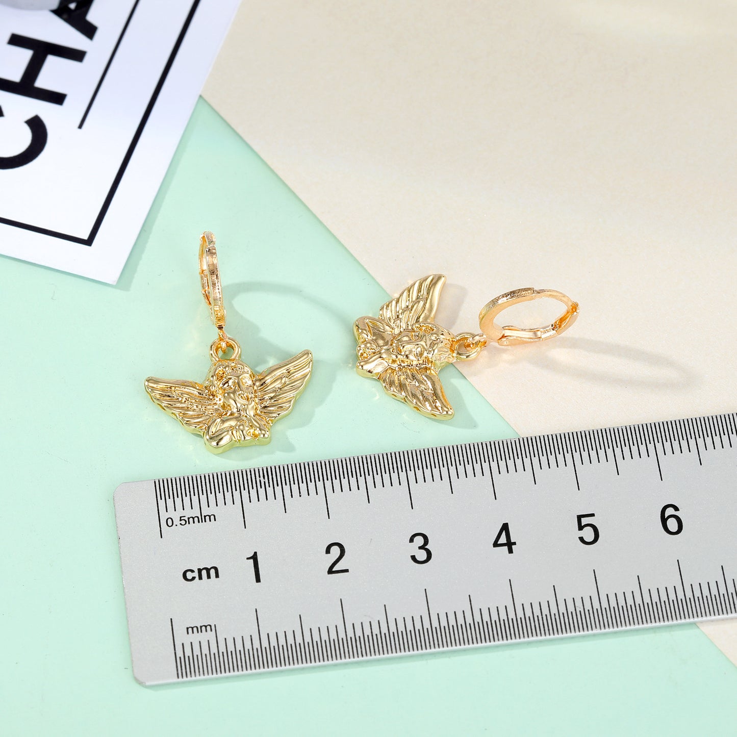 Fashion Jewelry Cupid Earrings Alloy Angel Earrings Small Hoop Earrings Wholesale