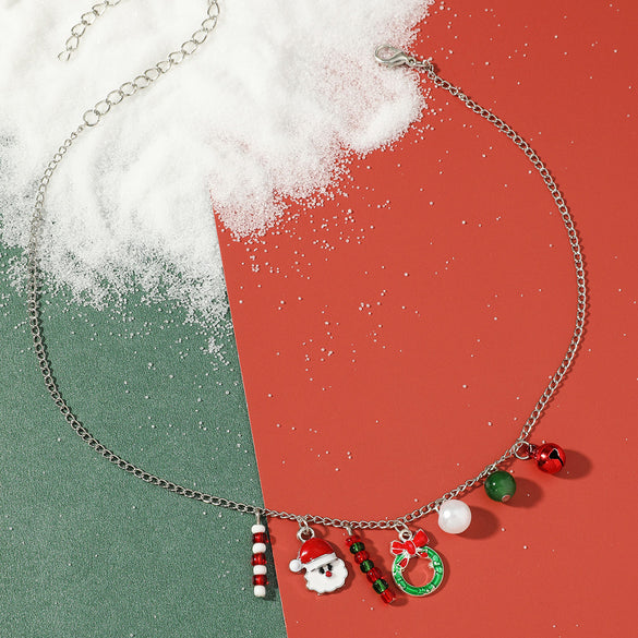 Fashion Christmas Tree Snowman Elk Alloy Women's Necklace 1 Piece