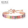 Fashion Geometric Copper Inlay Zircon Bracelets 1 Piece