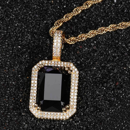 Fashion Geometric Copper Inlay Zircon Pendant Necklace 1 Piece