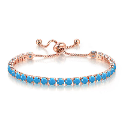 Fashion Geometric Copper Zircon Bracelets In Bulk