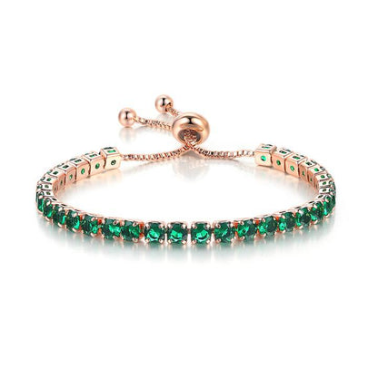 Fashion Geometric Copper Zircon Bracelets In Bulk