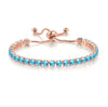 Fashion Geometric Copper Zircon Bracelets In Bulk