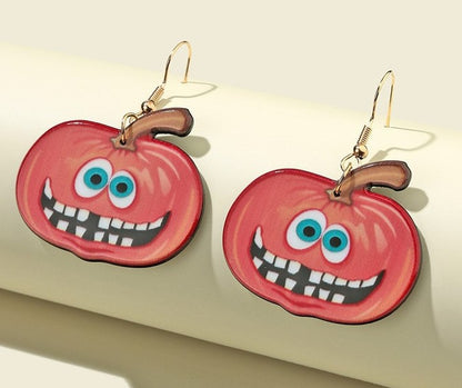 Gothic Pumpkin Spider Arylic Women's Drop Earrings 1 Pair