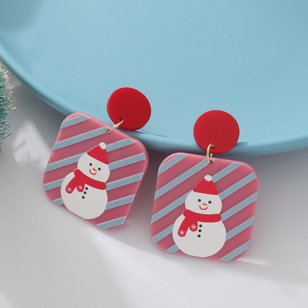 Cute Christmas Tree Arylic Stoving Varnish Acrylic Women's Drop Earrings 1 Pair