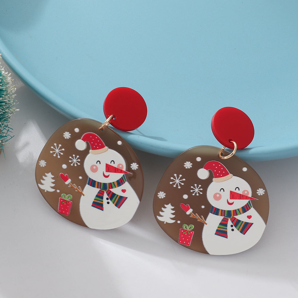 Cute Christmas Tree Arylic Stoving Varnish Acrylic Women's Drop Earrings 1 Pair