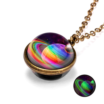 Vintage Style Constellation Alloy Glass Plating Unisex Pendant Necklace