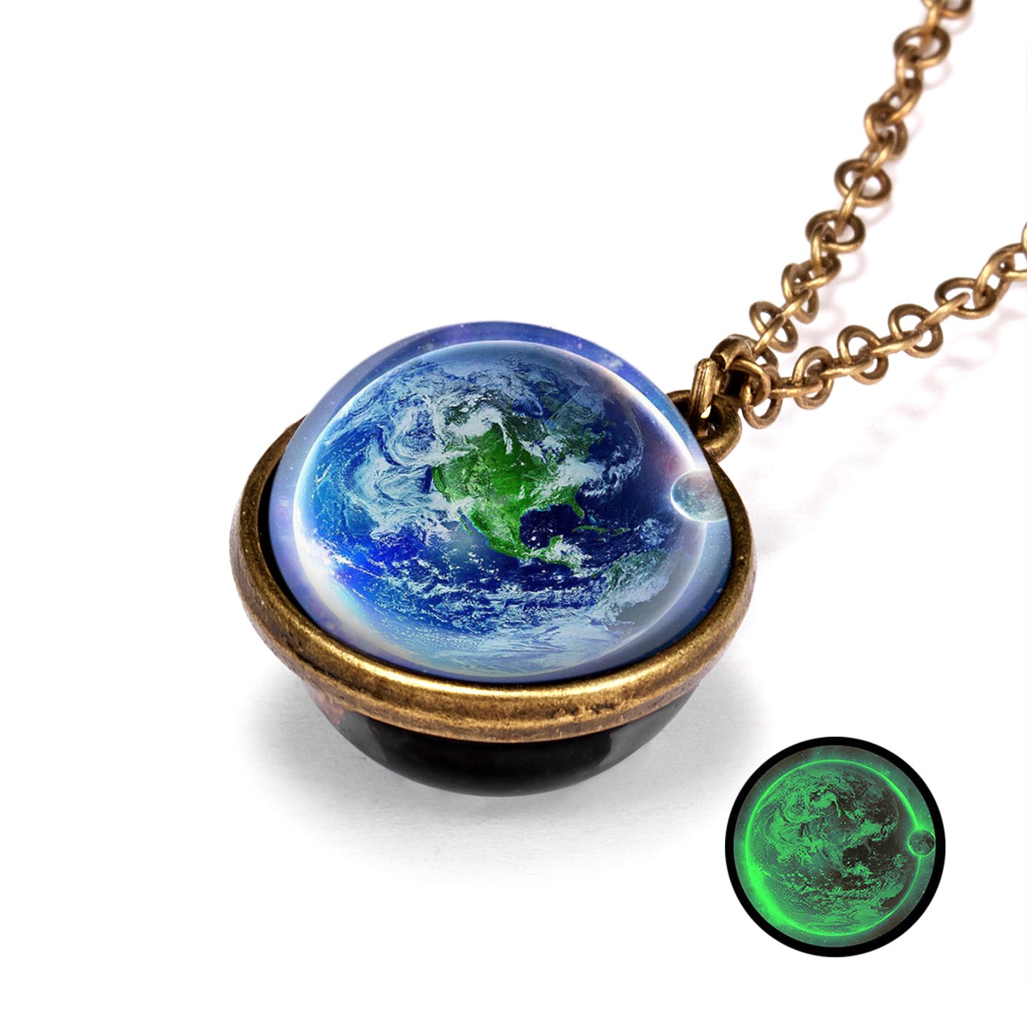 Vintage Style Constellation Alloy Glass Plating Unisex Pendant Necklace