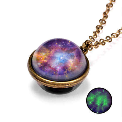 Vintage Style Constellation Alloy Glass Plating Unisex Pendant Necklace