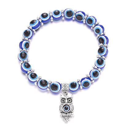 Fashion Eye Alloy Resin Beaded Unisex Bracelets