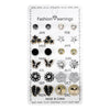 Fashion Geometric Rhinestone Women's Ear Studs 12 Pairs