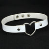 Sexy Punk Heart Shape Pu Leather Alloy Unisex Choker