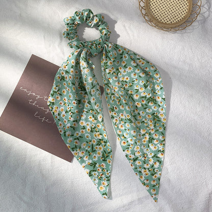 Fashion Ditsy Floral Cloth Printing Hair Tie 1 Piece