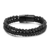 Fashion Geometric Natural Stone Titanium Steel Bracelets