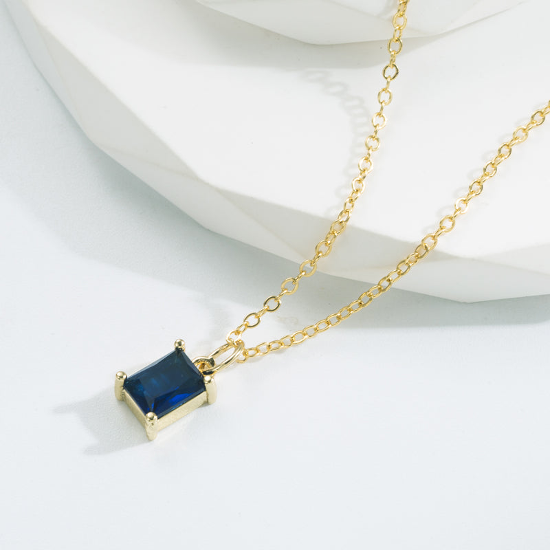 Casual Geometric Copper Gold Plated Zircon Pendant Necklace 1 Piece