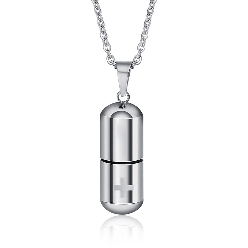 Fashion Geometric Pill Titanium Steel Necklace Plating Stainless Steel Necklaces