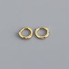 1 Pair Simple Style Circle Plating Sterling Silver Hoop Earrings