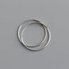 Simple Style Solid Color Sterling Silver Plating Hoop Earrings 1 Pair