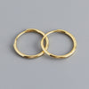 1 Pair Simple Style Circle Plating Sterling Silver Hoop Earrings