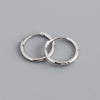 1 Pair Simple Style Circle Plating Sterling Silver Hoop Earrings