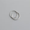 Simple Style Solid Color Sterling Silver Plating Hoop Earrings 1 Pair