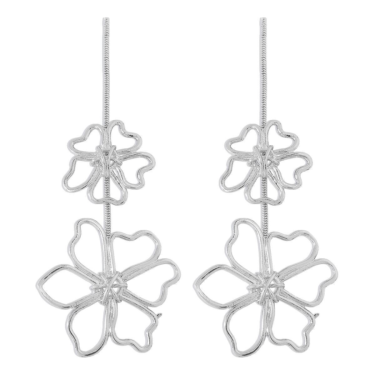 Fashion Flower Alloy Plating Women's Drop Earrings 1 Pair