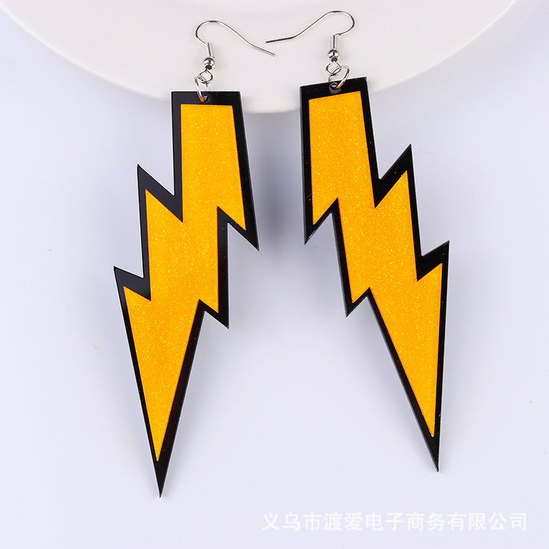 Fashion Lightning Arylic Stoving Varnish Women's Drop Earrings 1 Pair