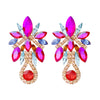 Fashion Flower Alloy Inlay Artificial Pearls Artificial Diamond Women's Drop Earrings 1 Pair