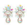 Fashion Flower Alloy Inlay Artificial Pearls Artificial Diamond Women's Drop Earrings 1 Pair